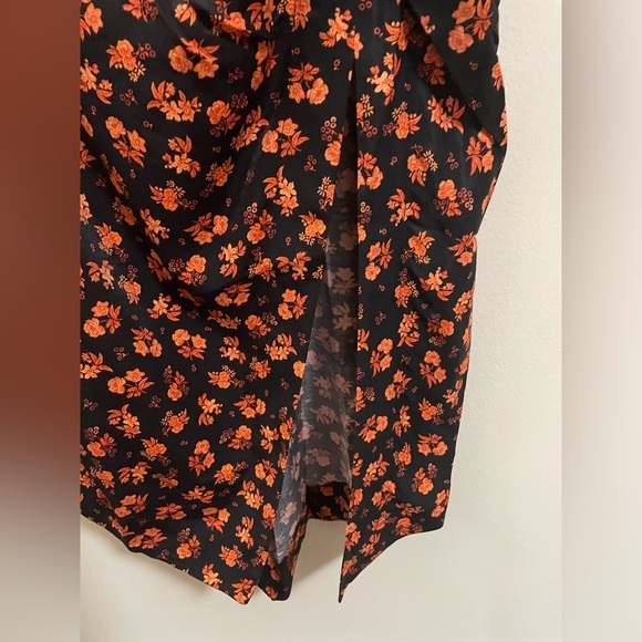 NWT Anthropologie Floral Cowl Back‎ Asymmetrical Midi Dress - 10 - Picture 7 of 15